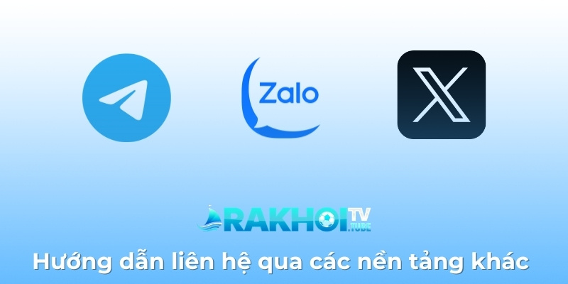 Hướng dẫn liên hệ qua các nền tảng khác